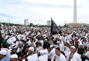 Kedubes India Dikepung Massa Gabungan PA 212  FPI dan GNPF