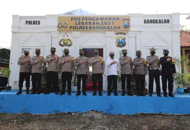 118 Personil Gabungan Disiagakan Untuk Pengamanan Pos Lebaran 2021 Di Bangkalan Madura 
