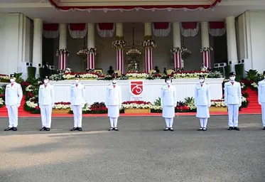 HUT RI Di Istana Tampil Beda