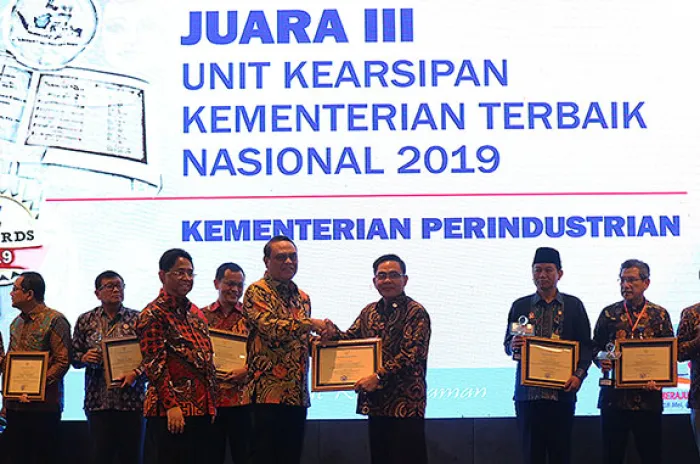 Kemenperin Raih Juara Ketiga Unit Kearsipan Kementerian Terbaik Nasional