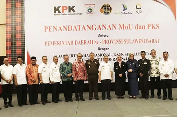 Pemprov Sulbar, Bank dan BPN MoU Disaksikan Wakil Ketua KPK