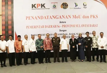 Pemprov Sulbar Bank dan BPN MoU Disaksikan Wakil Ketua KPK