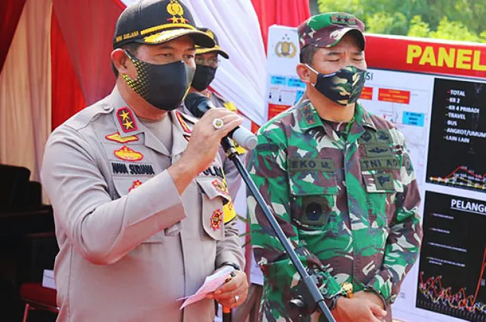 Kapolda Metro dan Pangdam Jaya Tinjau Pos Penyekatan Kedungwaringin