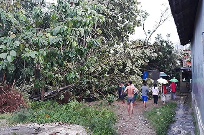 Rumah Warga Desa Gunungsari Bogor Diterpa Angin Puting Beliung