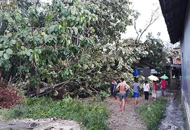 Rumah Warga Desa Gunungsari Bogor Diterpa Angin Puting Beliung