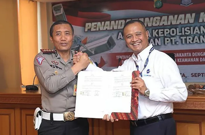 Polisi dan PT TransJakarta MoU Jalur Busway Berlaku Tilang Elektronik 