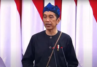 Presiden Jokowi Hadiri Sidang Tahunan MPR Menggunakan Pakaian Adat Suku Badui