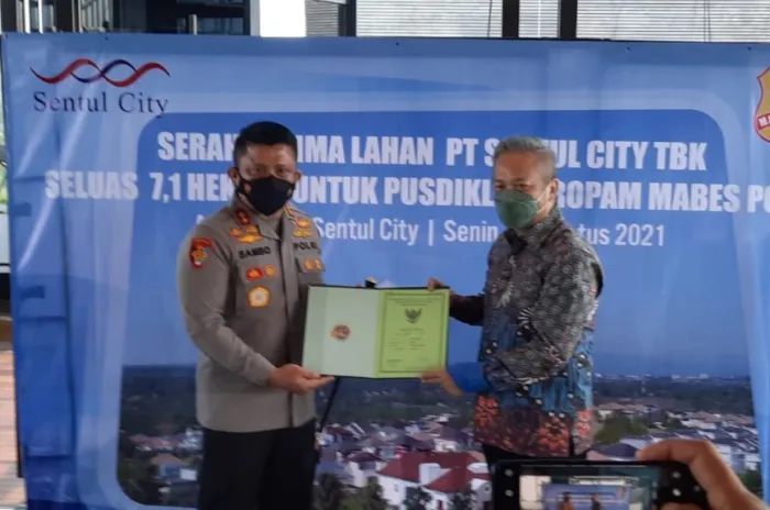  Sentul City Hibahkan Lahan 7,1 Hektar  Untuk Pusdiklat Mabes Polri 