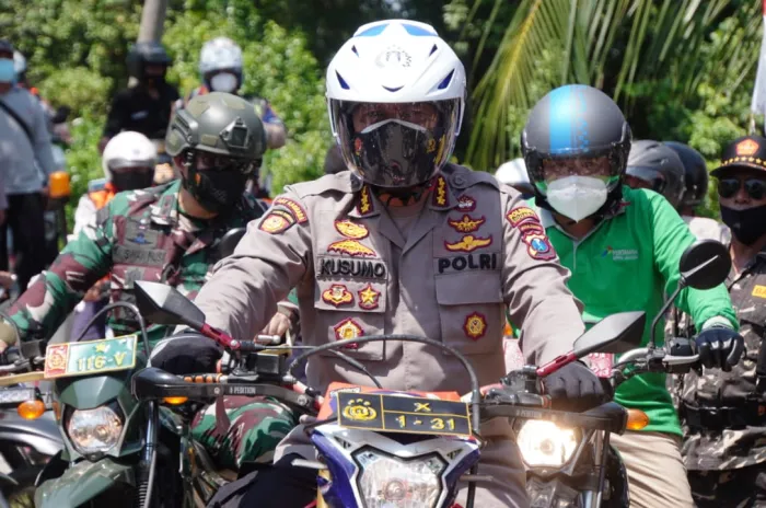 Forkopimda Sidoarjo NgeTrail Bareng Pantau Vaksinasi Wilayah Terpencil