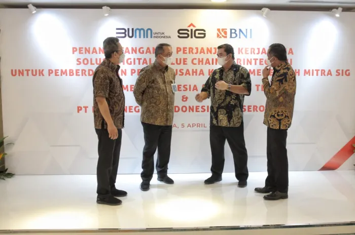 Berdayakan Pelaku UKM Mitra BNI - PT Semen Indonesia (Persero) Tbk kembangkan Solusi Digital Value Chain Terintegrasi