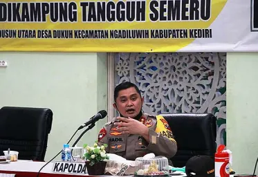 Kunker Kapolda Jatim Dan Forkopimda Jatim Di Kampung Tangguh Semeru Wilayah Kediri