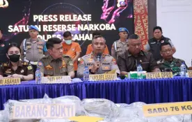 Supremasi Hukum Narkotika Membawa 76 Kg Sabu, 2 Orang Ditangkap di Asahan, 32 Kg Sudah Masuk Palembang