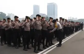 DKI Jakarta Polisi Kerahkan 1.963 Aparat Demo Buruh di Kawasan Monas